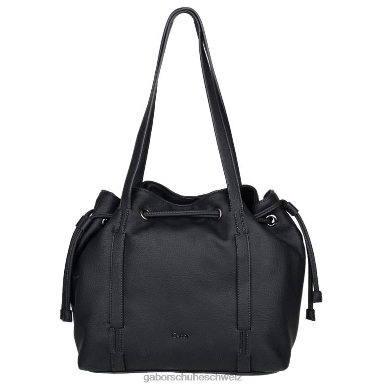 Zubehör Frauen Gabor schwarzer Druck Malu Umhängetasche mit Kordelzug XTX02292