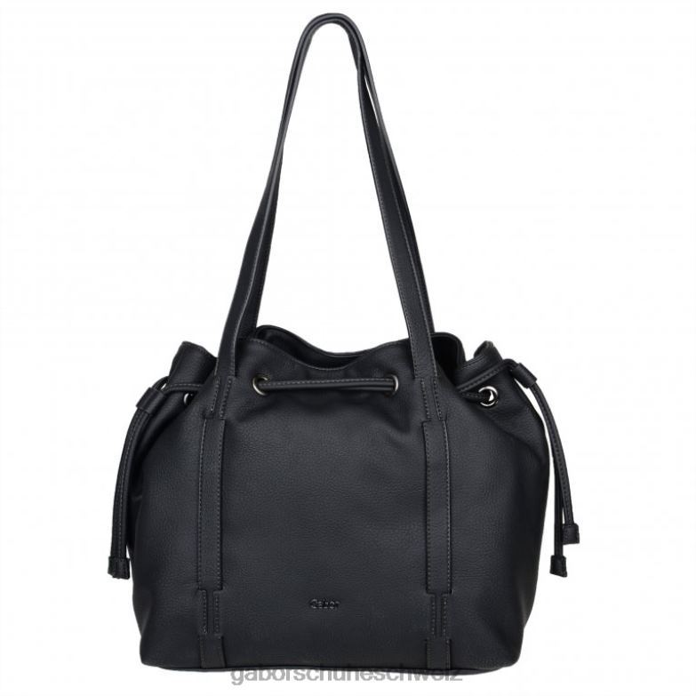 Zubehör Frauen Gabor schwarzer Druck Malu Umhängetasche mit Kordelzug XTX02292