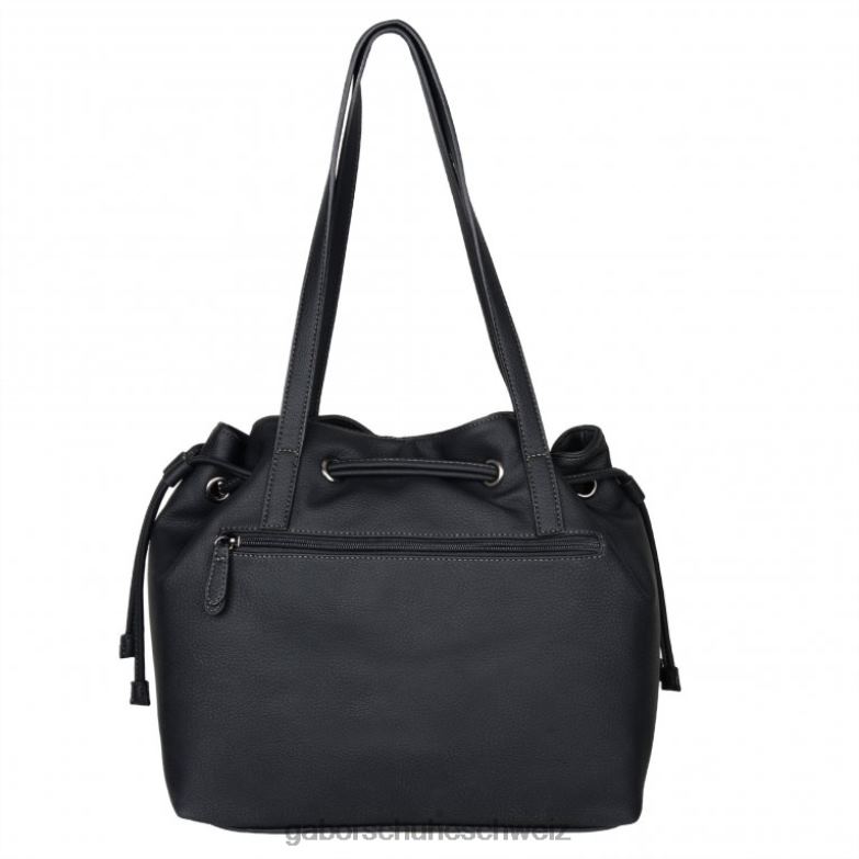 Zubehör Frauen Gabor schwarzer Druck Malu Umhängetasche mit Kordelzug XTX02292