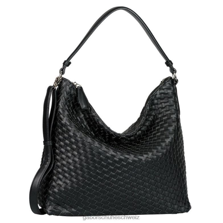 Zubehör Frauen Gabor schwarzer Druck Emilia Hobo-Tasche XTX02283