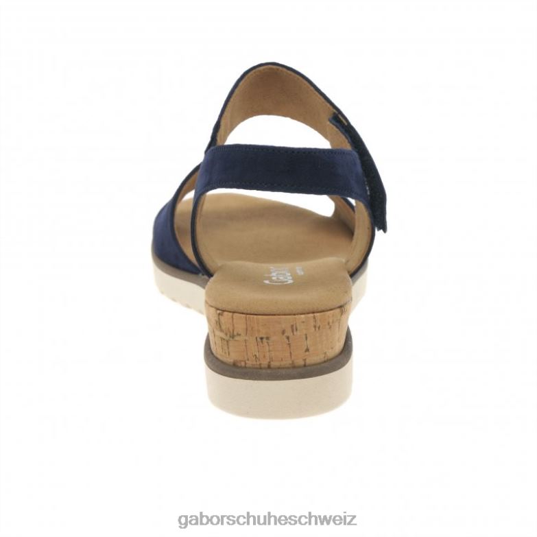 Schuhwerk Frauen Gabor dunkelblaues Wildleder Raynor-Sandalen XTX02158