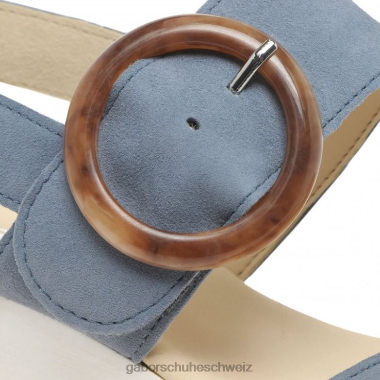 Schuhwerk Frauen Gabor nautisches Wildleder Yeo-Sandalen mit Keilabsatz XTX02156