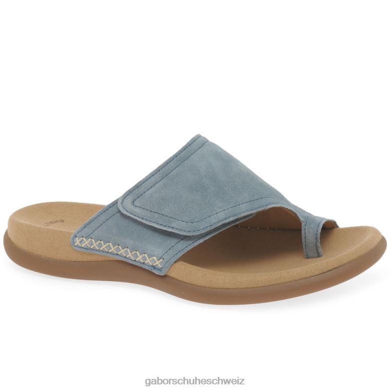 Schuhwerk Frauen Gabor Cloud-Wildleder Genuss-Sandalen mit Zehenschlaufen XTX02329