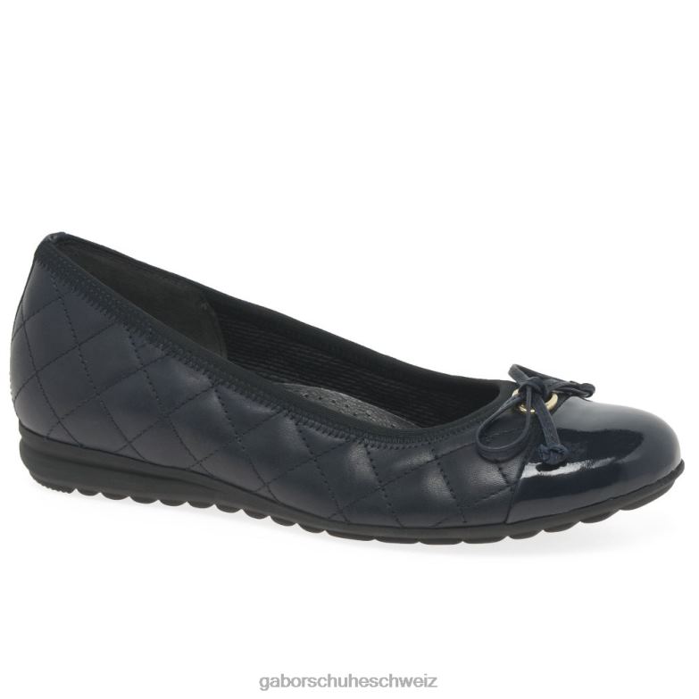 Schuhwerk Frauen Gabor Marineblau/Patent Schneeglöckchen-Ballerinas XTX0213