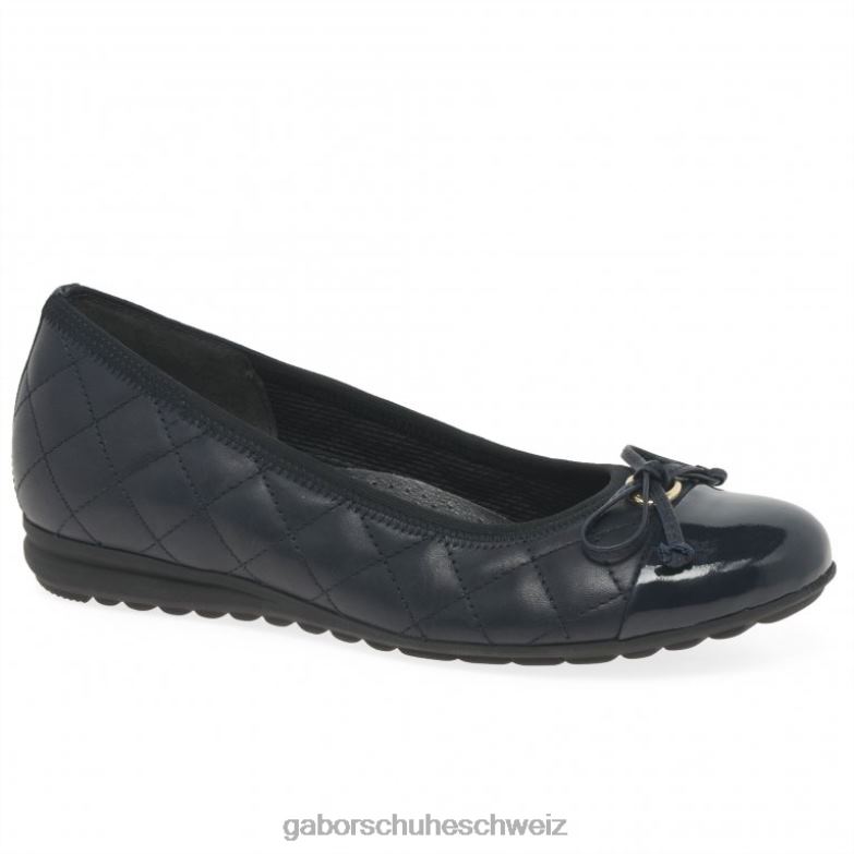Schuhwerk Frauen Gabor Marineblau/Patent Schneeglöckchen-Ballerinas XTX0213