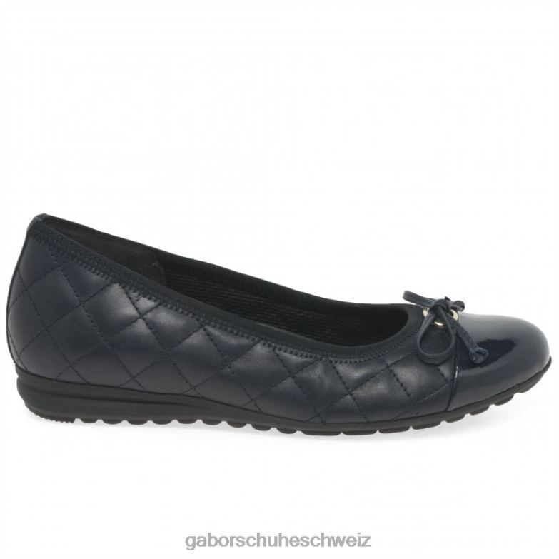 Schuhwerk Frauen Gabor Marineblau/Patent Schneeglöckchen-Ballerinas XTX0213