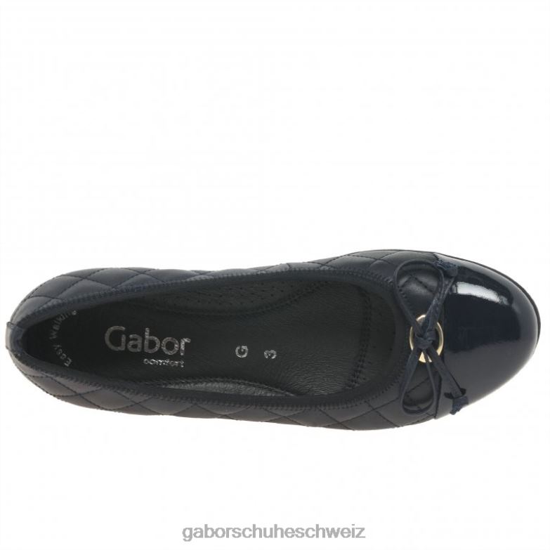 Schuhwerk Frauen Gabor Marineblau/Patent Schneeglöckchen-Ballerinas XTX0213