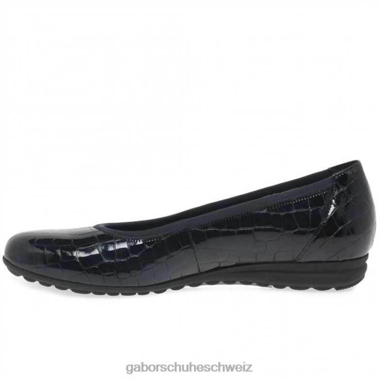 Schuhwerk Frauen Gabor Patent für Meereskrokodile Lässige Ballerinas mit Spritzeffekt XTX02104