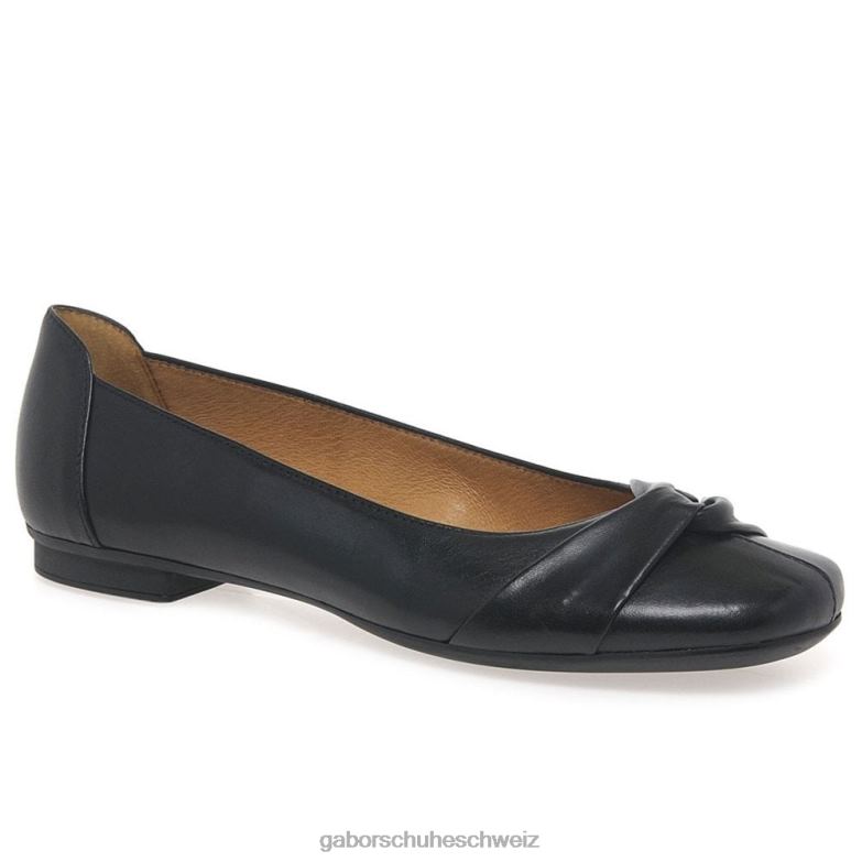 Schuhwerk Frauen Gabor Schwarz Frost-Ballerina-Pumps XTX02110