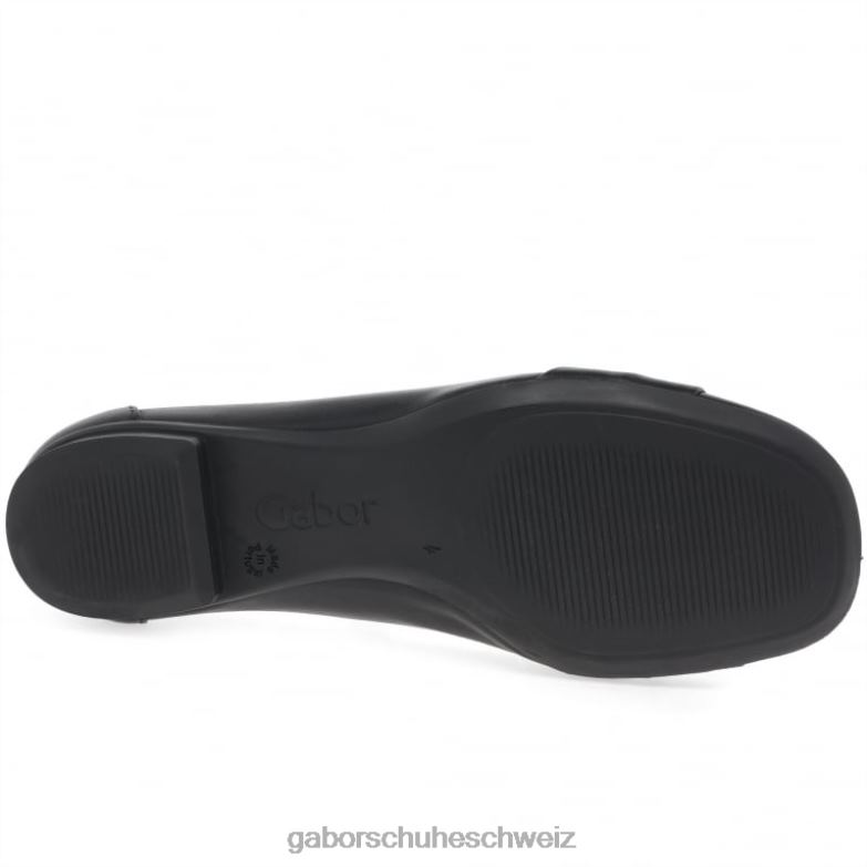 Schuhwerk Frauen Gabor Schwarz Frost-Ballerina-Pumps XTX02110