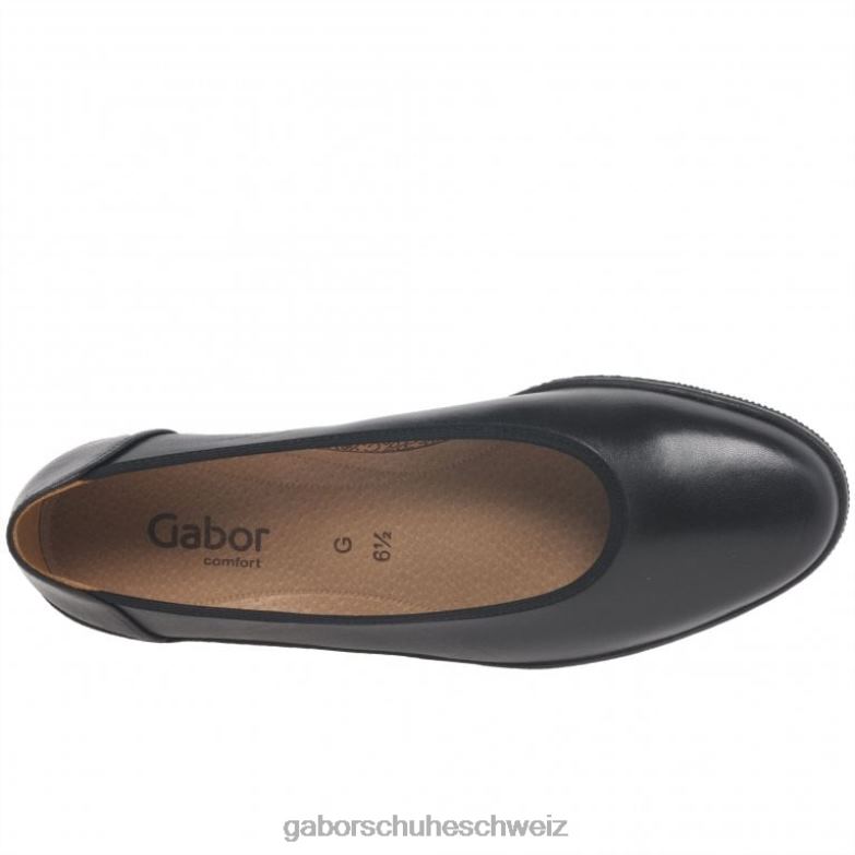 Schuhwerk Frauen Gabor Schwarz Piqué-Ballerinas mit weiter Passform XTX02100