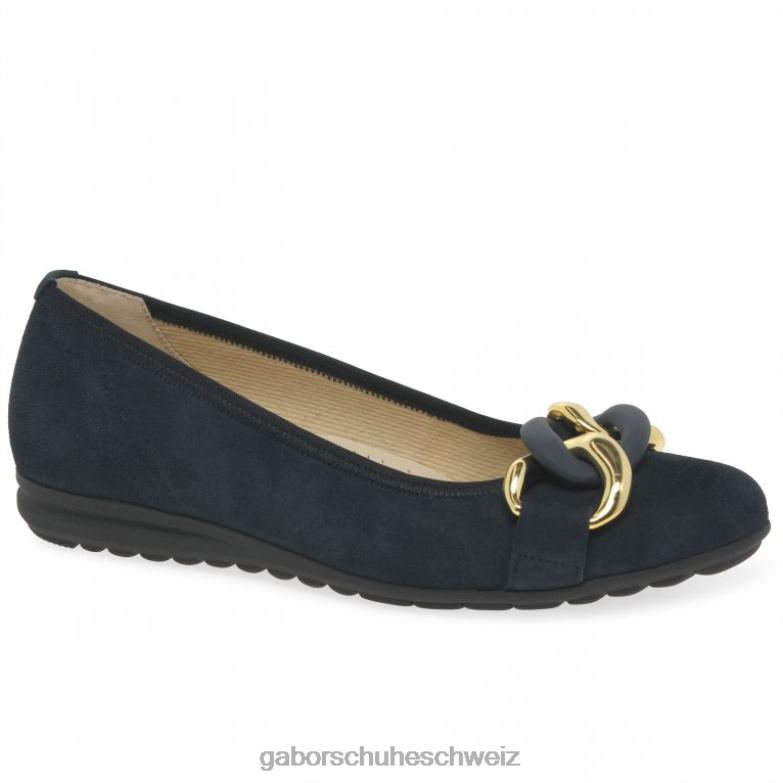 Schuhwerk Frauen Gabor dunkelblaues Wildleder Sabia Freizeitschuhe XTX026