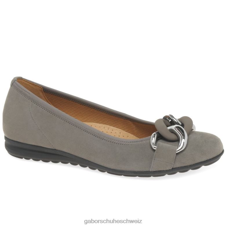 Schuhwerk Frauen Gabor fumo wildleder uni Sabia Freizeitschuhe XTX028