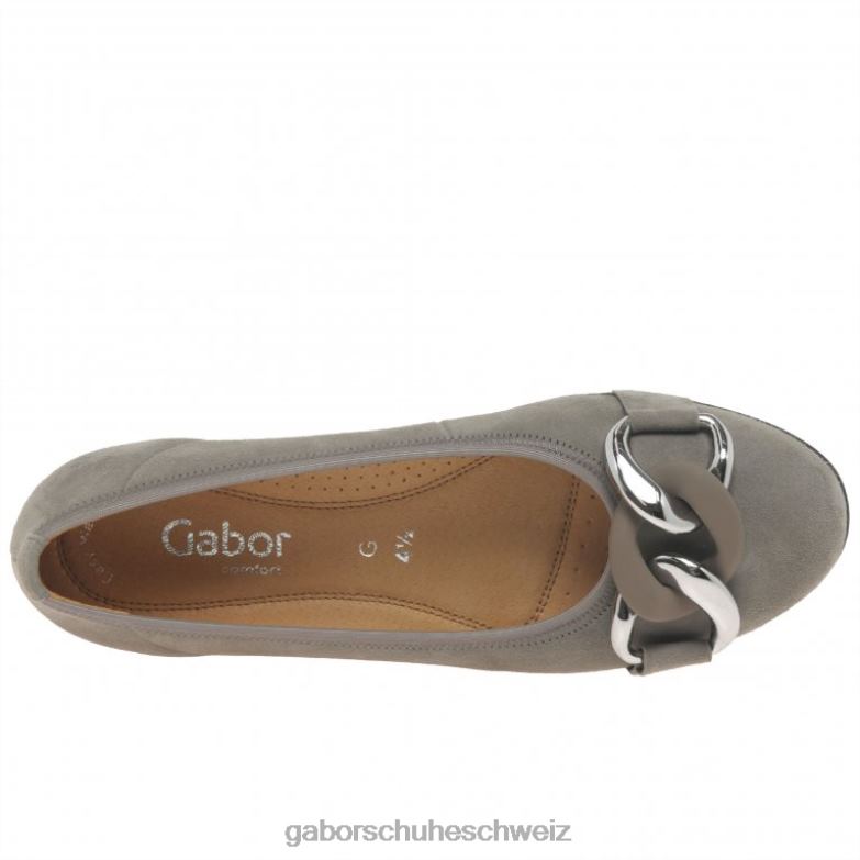 Schuhwerk Frauen Gabor fumo wildleder uni Sabia Freizeitschuhe XTX028