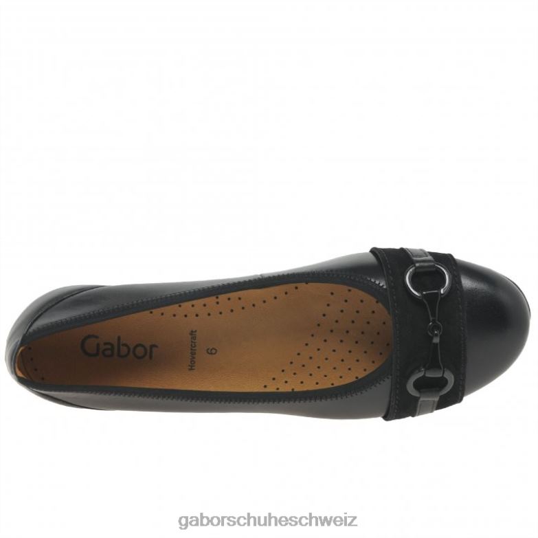 Schuhwerk Frauen Gabor schwarz/wildleder Raif Freizeitschuhe XTX0225