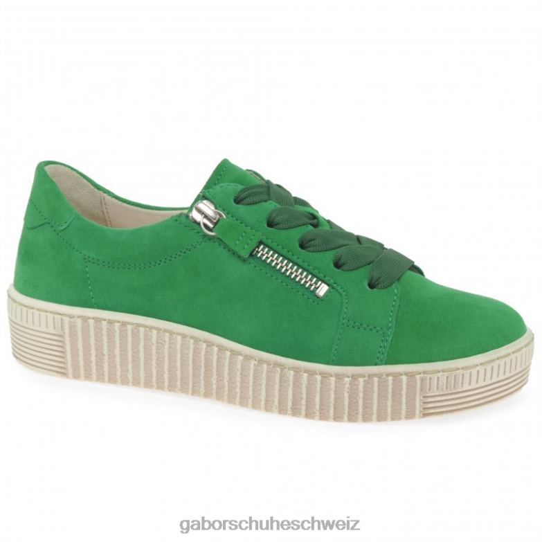 Schuhwerk Frauen Gabor Grünes Wildleder Weisheit Freizeitschuhe XTX02123