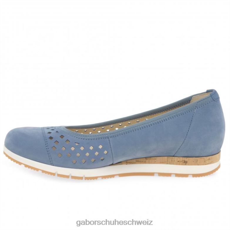 Schuhwerk Frauen Gabor himmlisches Nubuk Schuhe mit Beeren-Punch-Detail XTX021