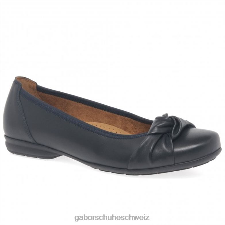 Schuhwerk Frauen Gabor marineblaues Leder Ashlene-Freizeitschuhe XTX0290