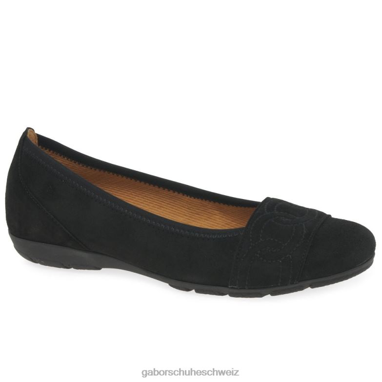 Schuhwerk Frauen Gabor schwarzes Wildleder Ähnlichkeit mit Schuhen XTX0218