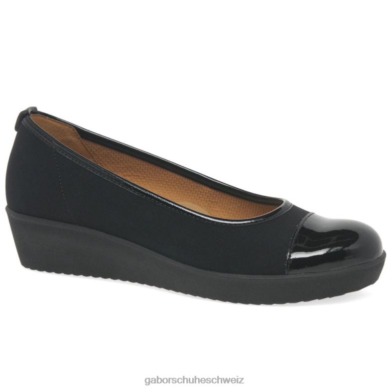 Schuhwerk Frauen Gabor Schwarz Orient-Freizeitschuhe mit weiter Passform XTX0298