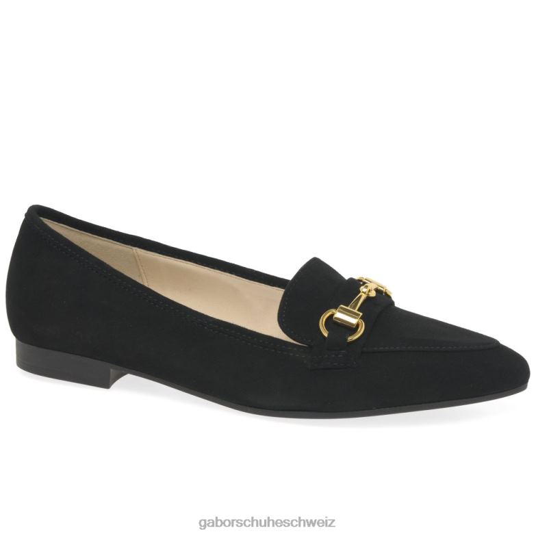 Schuhwerk Frauen Gabor schwarzes Wildleder Caterham-Schuhe XTX02109