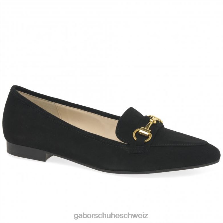 Schuhwerk Frauen Gabor schwarzes Wildleder Caterham-Schuhe XTX02109