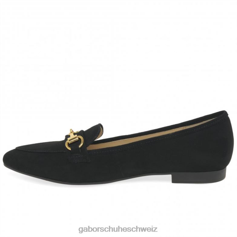 Schuhwerk Frauen Gabor schwarzes Wildleder Caterham-Schuhe XTX02109