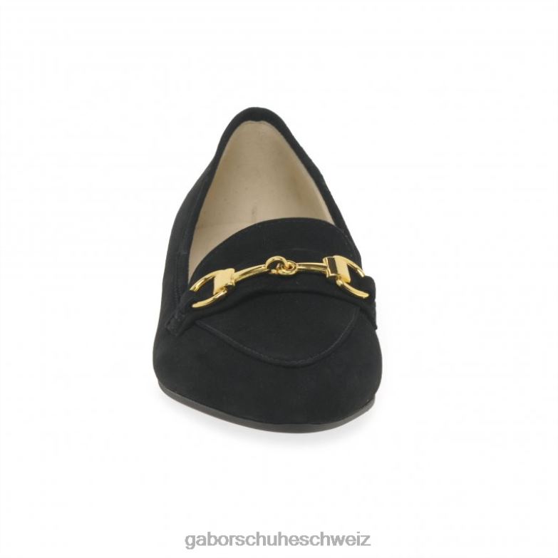 Schuhwerk Frauen Gabor schwarzes Wildleder Caterham-Schuhe XTX02109