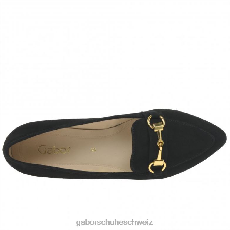 Schuhwerk Frauen Gabor schwarzes Wildleder Caterham-Schuhe XTX02109