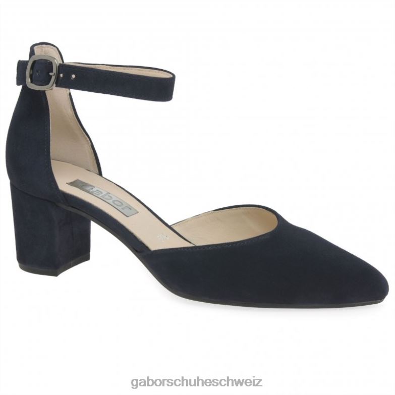 Schuhwerk Frauen Gabor Atlantisches Wildleder Offene Gala-Pumps XTX0260