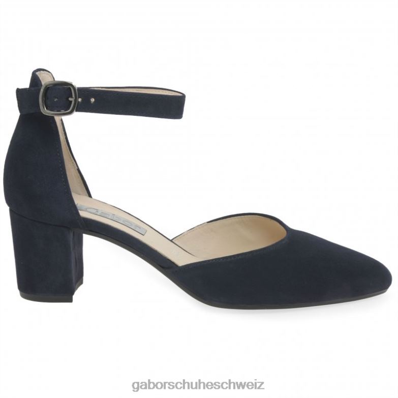 Schuhwerk Frauen Gabor Atlantisches Wildleder Offene Gala-Pumps XTX0260