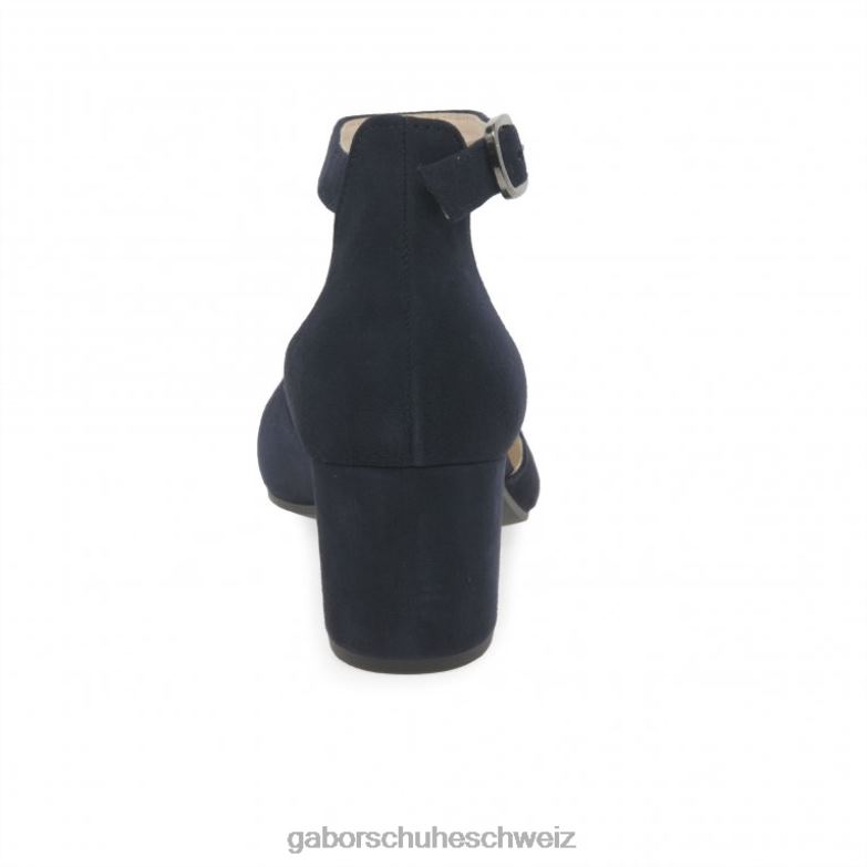 Schuhwerk Frauen Gabor Atlantisches Wildleder Offene Gala-Pumps XTX0260