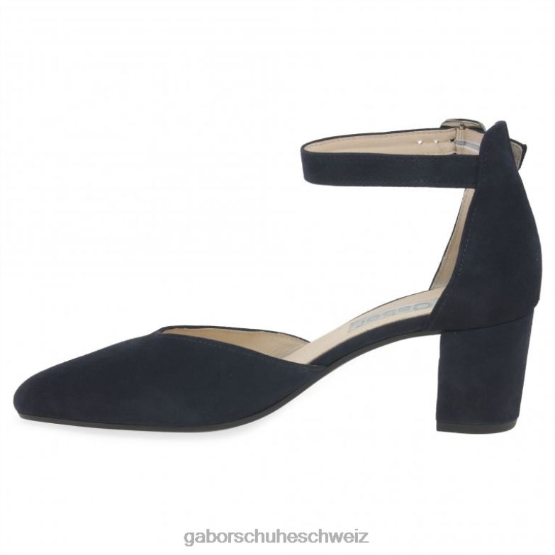 Schuhwerk Frauen Gabor Atlantisches Wildleder Offene Gala-Pumps XTX0260