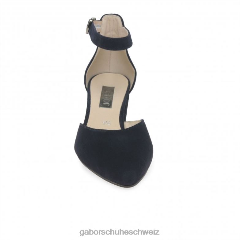 Schuhwerk Frauen Gabor Atlantisches Wildleder Offene Gala-Pumps XTX0260