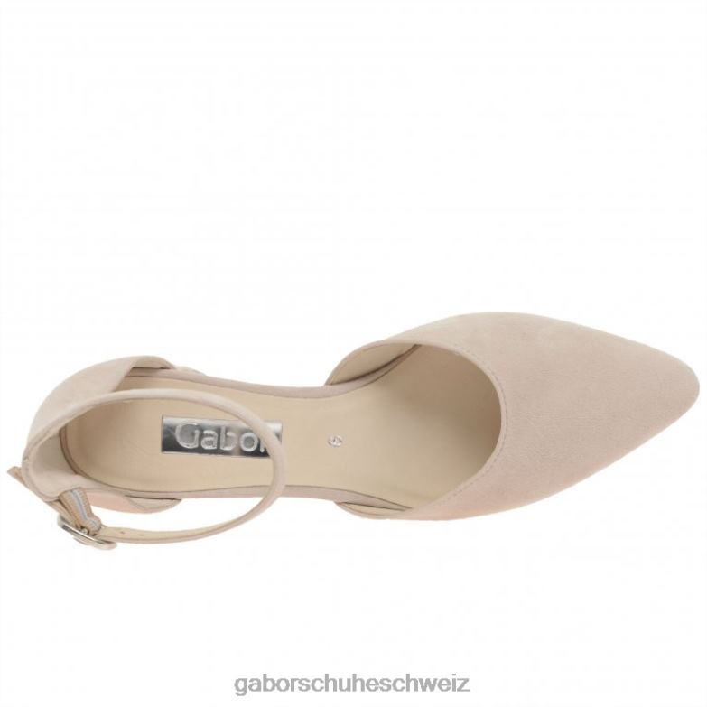 Schuhwerk Frauen Gabor Rouge-Wildleder Offene Gala-Pumps XTX0240