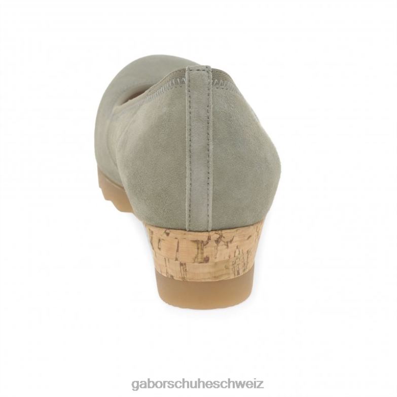 Schuhwerk Frauen Gabor Schilf Wildleder Epworth-Schuhe mit niedrigem Keilabsatz XTX02316