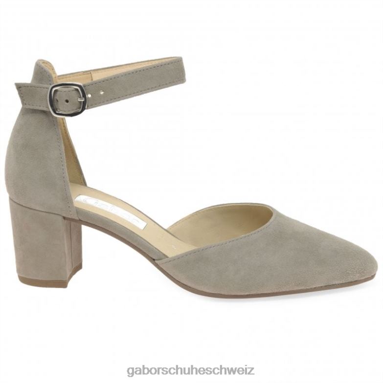 Schuhwerk Frauen Gabor Visone-Wildleder Offene Gala-Pumps XTX0241