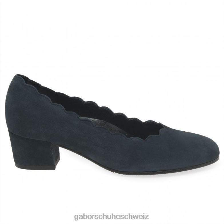 Schuhwerk Frauen Gabor dunkelblaues Wildleder Gigi Pumps XTX0244