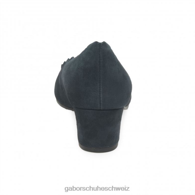 Schuhwerk Frauen Gabor dunkelblaues Wildleder Gigi Pumps XTX0244