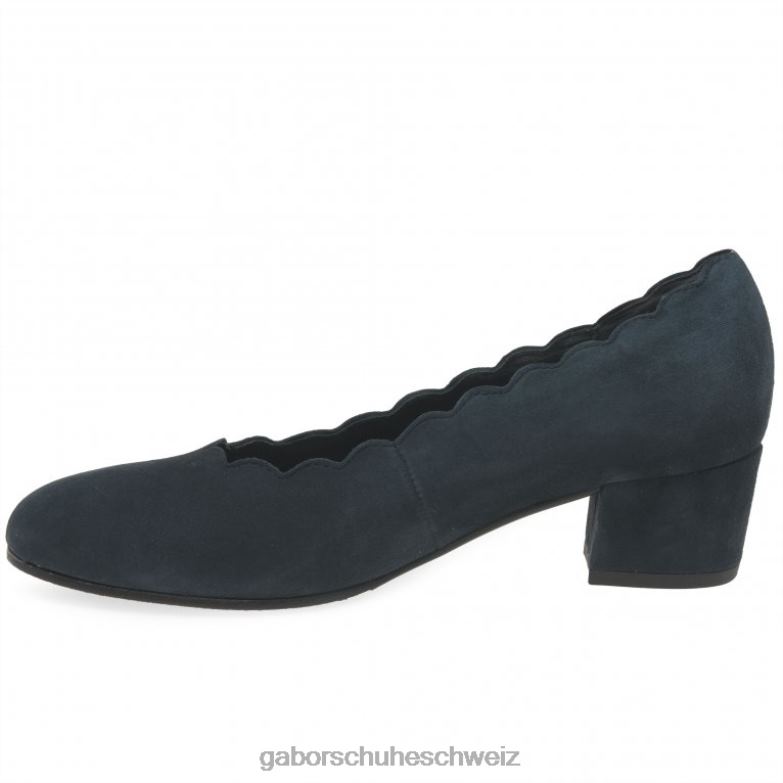 Schuhwerk Frauen Gabor dunkelblaues Wildleder Gigi Pumps XTX0244