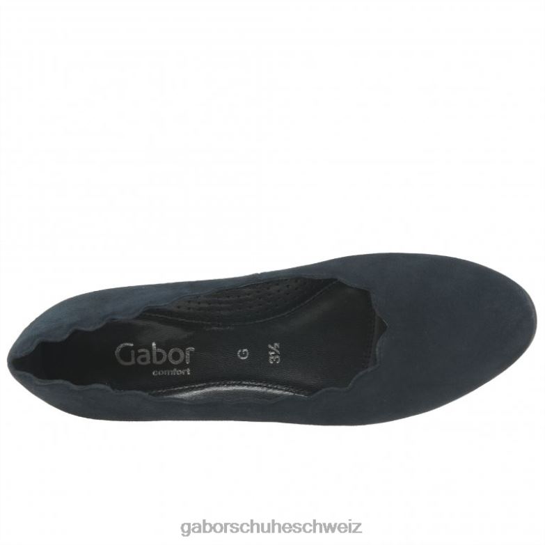 Schuhwerk Frauen Gabor dunkelblaues Wildleder Gigi Pumps XTX0244