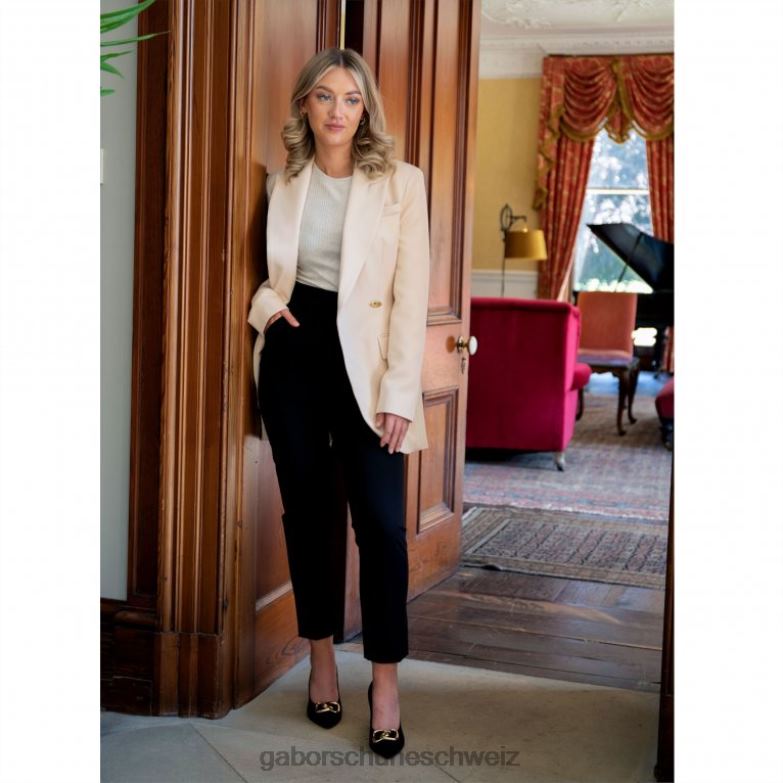 Schuhwerk Frauen Gabor schwarzes Wildleder Daniel Pumps XTX0274