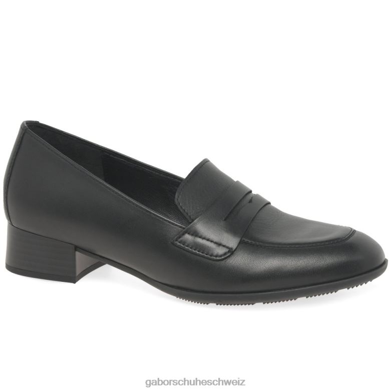 Schuhwerk Frauen Gabor Schwarz richtige Pennyloafer XTX02322
