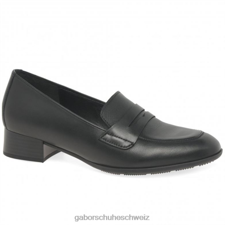 Schuhwerk Frauen Gabor Schwarz richtige Pennyloafer XTX02322