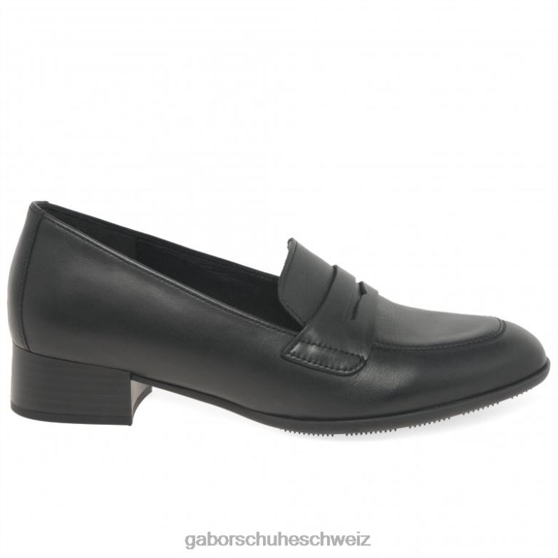 Schuhwerk Frauen Gabor Schwarz richtige Pennyloafer XTX02322