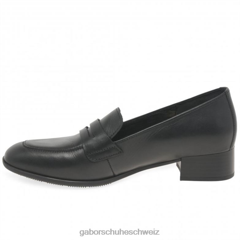 Schuhwerk Frauen Gabor Schwarz richtige Pennyloafer XTX02322