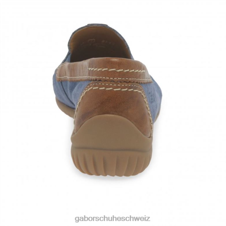 Schuhwerk Frauen Gabor Jeans Wildleder/Whisky California sportliche Mokassins XTX0283