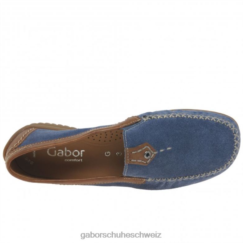 Schuhwerk Frauen Gabor Jeans Wildleder/Whisky California sportliche Mokassins XTX0283