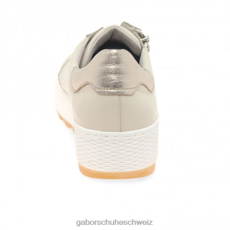 Schuhwerk Frauen Gabor Elfenbein/Muschel Freizeit-Sneaker von Quench XTX02134