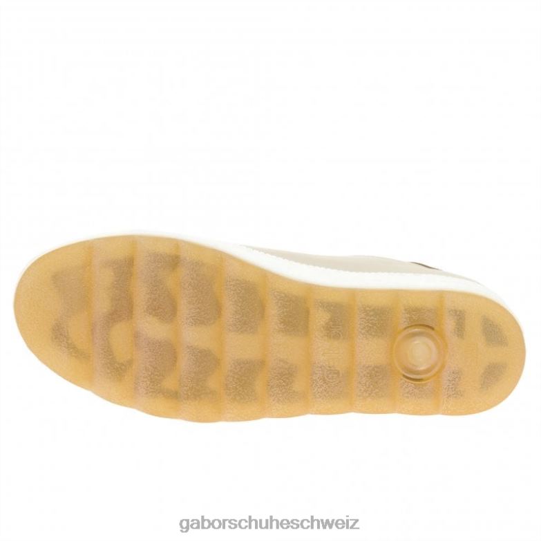Schuhwerk Frauen Gabor Elfenbein/Muschel Freizeit-Sneaker von Quench XTX02134